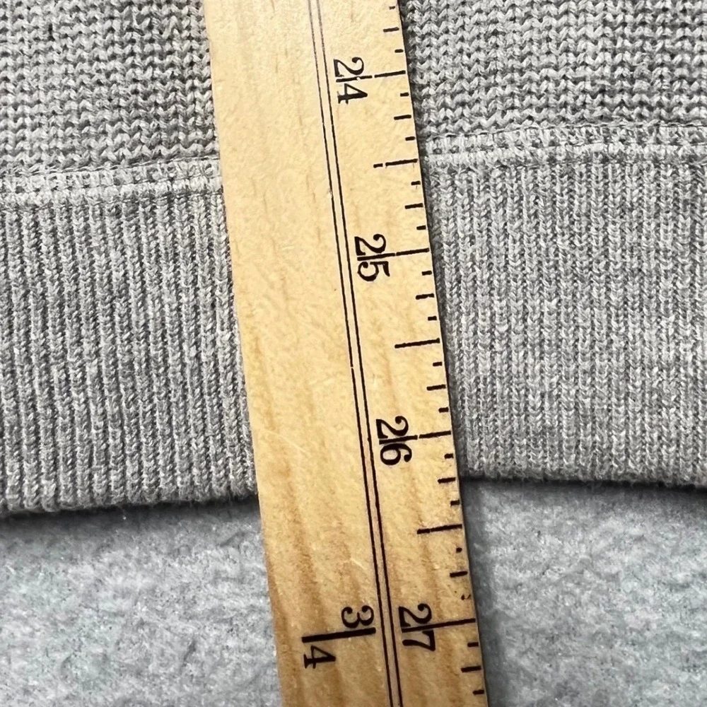 J. Crew Mens V Neck Sweater Light Gray 100% Cotton Size‎ L